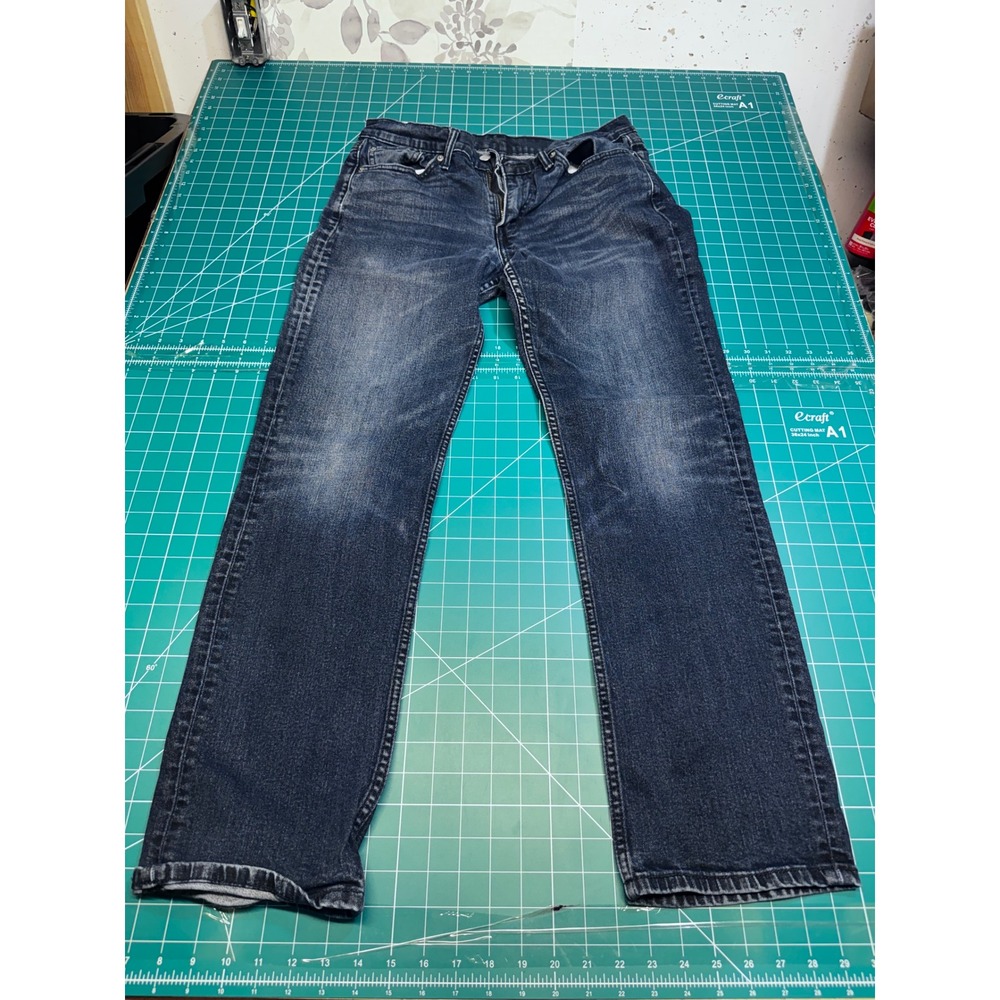 Levis 514 Straight Fit Mens Jeans Dark Wash Denim 33x32 3R04